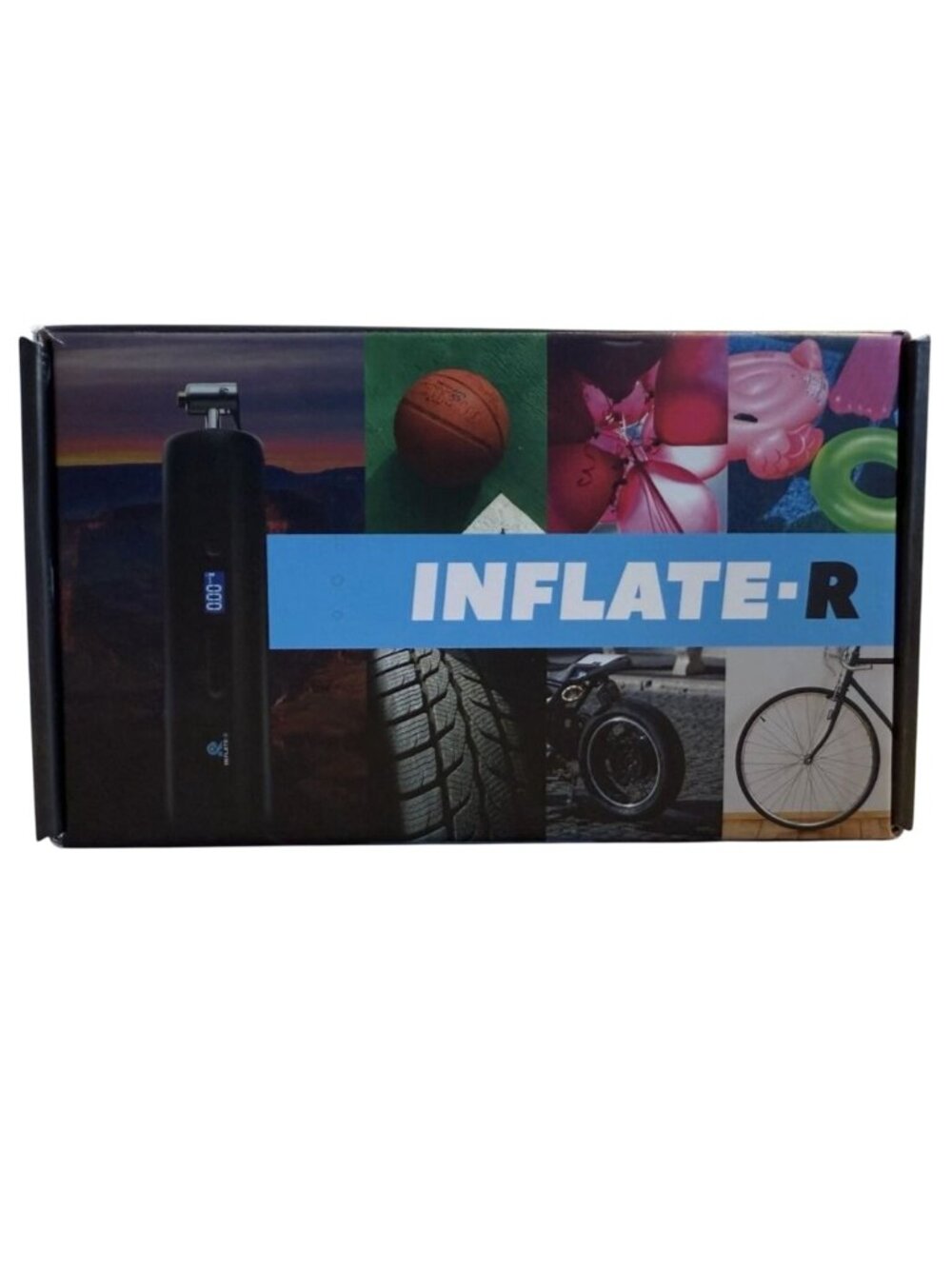Inflate-R Portable Rechargeable Air Pump Bike Car Tires Flashlight Power Bank